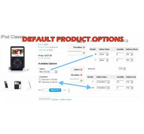 Default Product Options + Category Include (1.5.x/2.x)